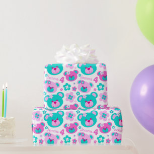 GESCHENKpapier des 4. Geburtstages der