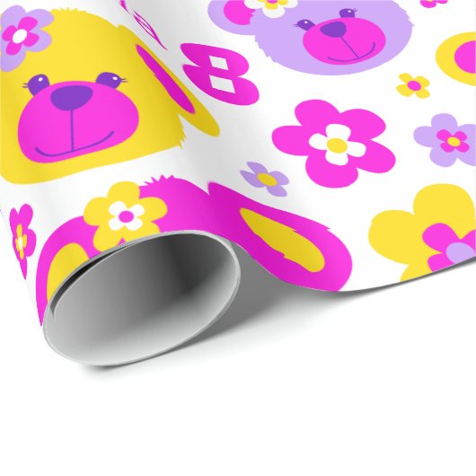 GESCHENKpapier des 8. Geburtstages der (Rolleneckpunkt)