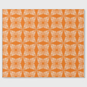 Geschenkpapier - Diamantblütenblätter auf Orange (Flach)
