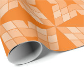 Geschenkpapier - Diamantblütenblätter auf Orange (Rolleneckpunkt)