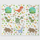 Geschenkpapier Dinosaurier Fossilien Knochen Natur (Flach)