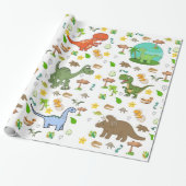 Geschenkpapier Dinosaurier Fossilien Knochen Natur (Ungerollt)