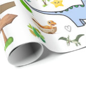 Geschenkpapier Dinosaurier Fossilien Knochen Natur (Rolleneckpunkt)