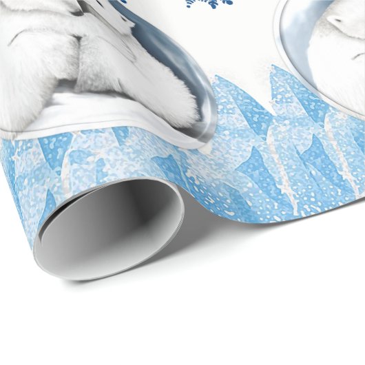 Geschenkpapier Eisbär (Rolleneckpunkt)
