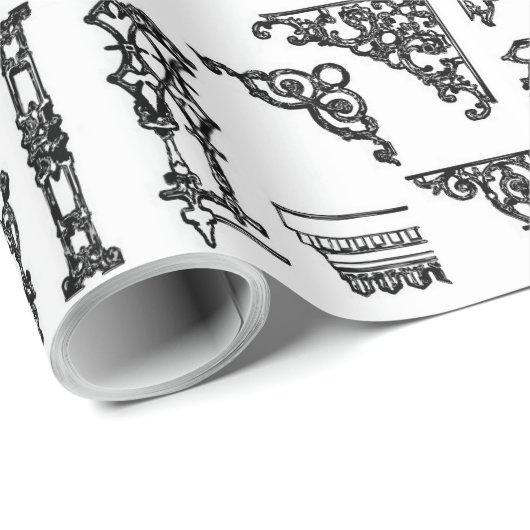 Geschenkpapier - Eisen an der Front (Rolleneckpunkt)