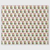 Geschenkpapier - Elch-Weihnachtsbaum-Freude (Flach)