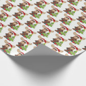 Geschenkpapier - Elch-Weihnachtsbaum-Freude (Ecke)