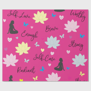 Geschenkpapier   Empowerment Lotus Blumenmuster