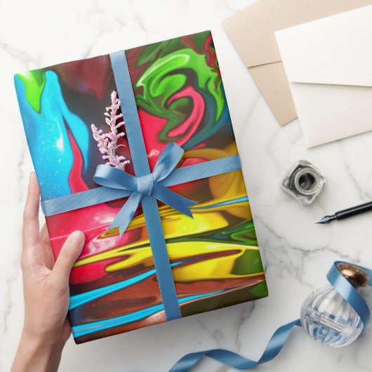 Geschenkpapier Farbschmelzen M&Ms Design (Schenken)