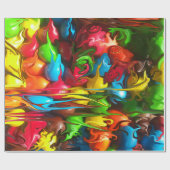 Geschenkpapier Farbschmelzen M&Ms Design (Flach)