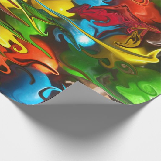 Geschenkpapier Farbschmelzen M&Ms Design (Ecke)