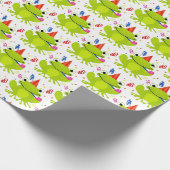 Geschenkpapier - feiernder Frosch (Ecke)