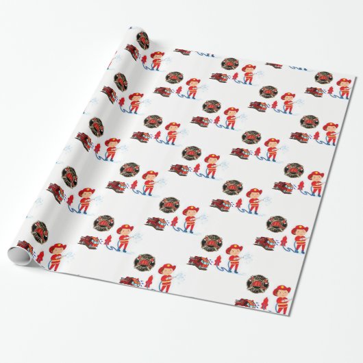 Geschenkpapier Feuerwehrmann (Ungerollt)