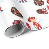 Geschenkpapier Feuerwehrmann (Rolleneckpunkt)