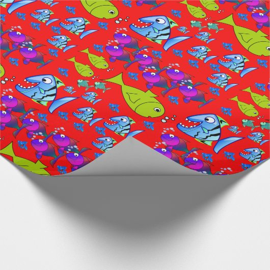 Geschenkpapier Fisch (Ecke)