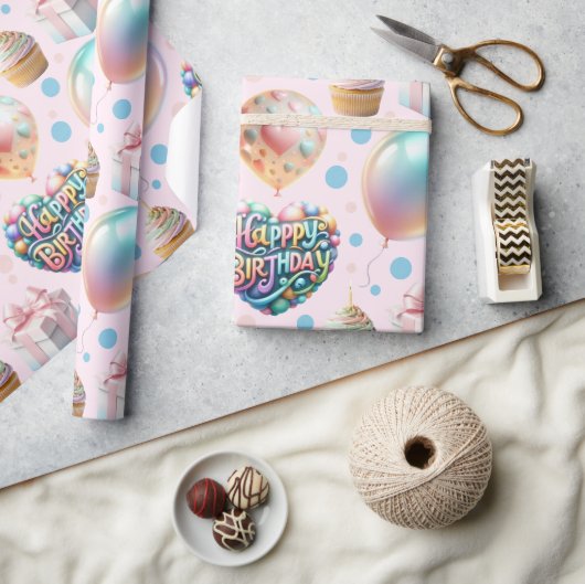 Geschenkpapier Flachblatt-Set aus 3 (Basteln)