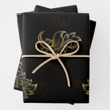 Geschenkpapier Flachblatt-Set aus 3 Teilen