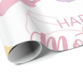 Geschenkpapier-Frohes Muttertags-Geschenkpapier Geschenkpapier (Rolleneckpunkt)
