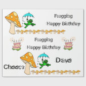 Geschenkpapier Frosch Pilz (Flach)