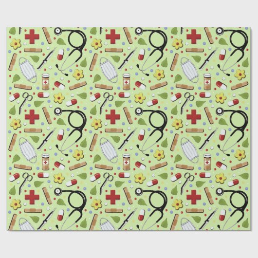 Geschenkpapier für Ärzte oder Krankenschwestern (Flach)