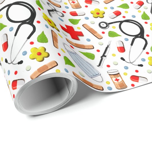 Geschenkpapier für das Gesundheitswesen (Rolleneckpunkt)