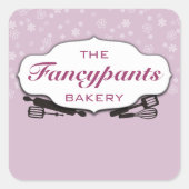 Geschenkpapier für Farbgebäck Quadratischer Aufkleber (Vorderseite)