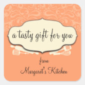 Geschenkpapier für Farbgebäck Quadratischer Aufkleber (Vorderseite)