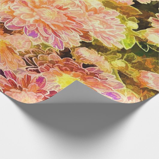 Geschenkpapier für farbige Carnation (Ecke)