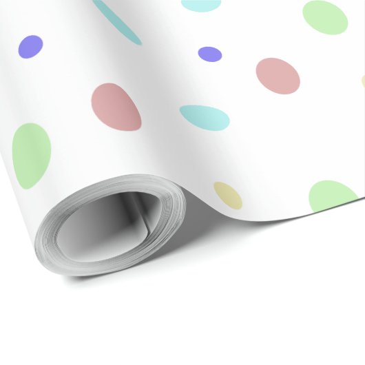 Geschenkpapier für farbige Punkte Muster (Rolleneckpunkt)