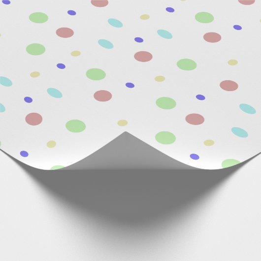 Geschenkpapier für farbige Punkte Muster (Ecke)
