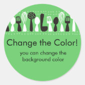 Geschenkpapier für Farbkochgeräte Runder Aufkleber (Vorderseite)