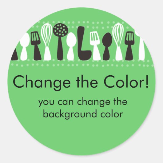 Geschenkpapier für Farbkochgeräte Runder Aufkleber (Vorderseite)