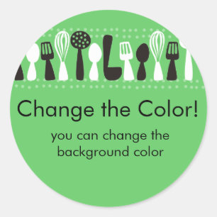 Geschenkpapier für Farbkochgeräte Runder Aufkleber