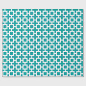 Geschenkpapier für geometrische Muster - Aquamarin (Flach)