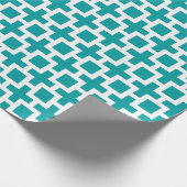 Geschenkpapier für geometrische Muster - Aquamarin (Ecke)