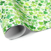Geschenkpapier für grüne Klee Blätter (Rolleneckpunkt)