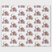 Geschenkpapier für Mutter und Baby Elephant (Flach)