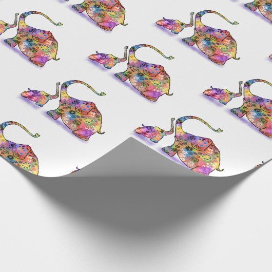 Geschenkpapier für Mutter und Baby Elephant (Ecke)