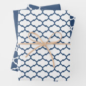 Geschenkpapier für Navy Damask Muster (Beispiel)