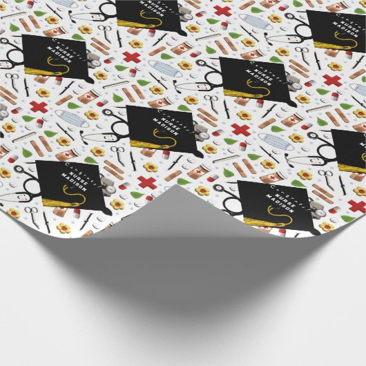Geschenkpapier für Nurse-Abschluss (Ecke)