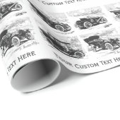 Geschenkpapier für Oldtimer mit individuellem Desi (Rolleneckpunkt)