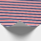 Geschenkpapier für Red and Navy Candy Strip (Ecke)