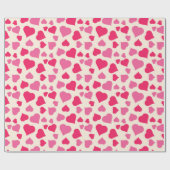 Geschenkpapier für rote und rosa Herzen (Flach)
