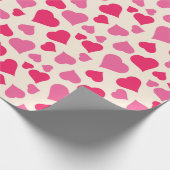 Geschenkpapier für rote und rosa Herzen (Ecke)