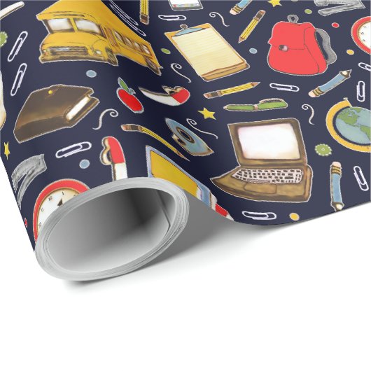 Geschenkpapier für Schullehrer (Rolleneckpunkt)