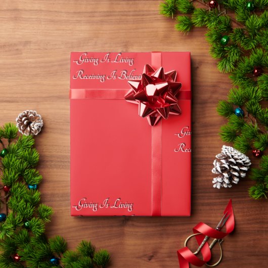 Geschenkpapier 'Geben ist Leben' (Feiertagsgeschenk)