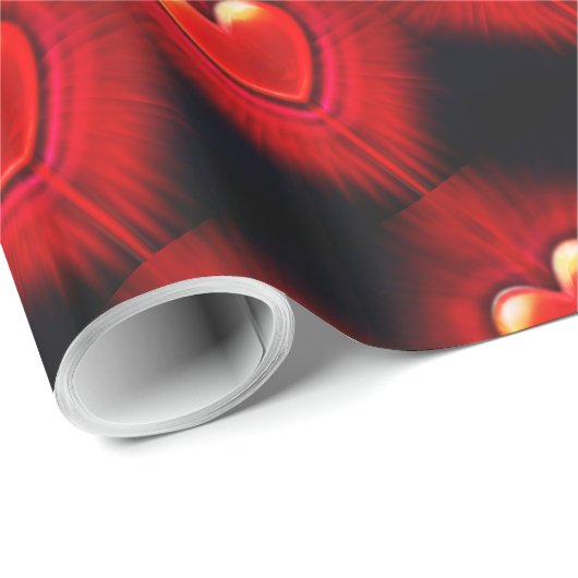 Geschenkpapier. Geschenkpackung mit rotem und schw Geschenkpapier (Rolleneckpunkt)
