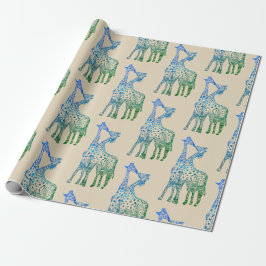 Geschenkpapier Giraffen Art