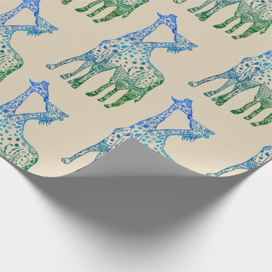 Geschenkpapier Giraffen Art (Ecke)