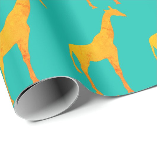 Geschenkpapier - Goldene Giraffen (Rolleneckpunkt)